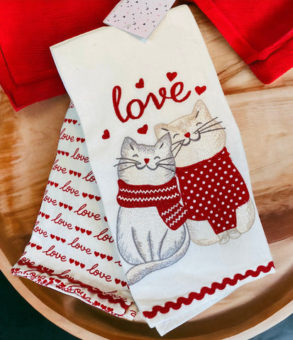 Two Love Cats Kitchen Towel Set