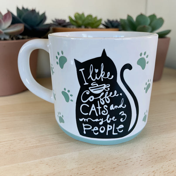 I Like Coffee, Cats & Maybe 3 People Mug