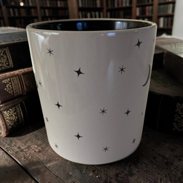 Spellbinding Black Cat & Books Mug