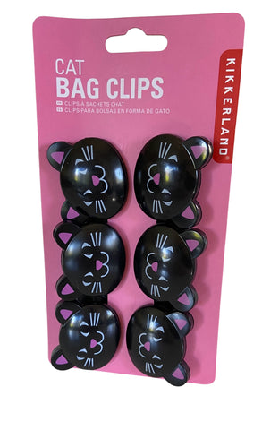 Black Cat Faces Chip Clip Set