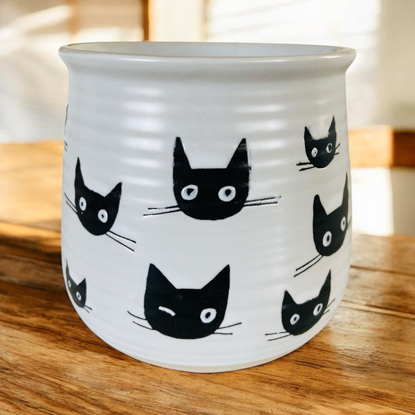 Winking Black Cats Mug