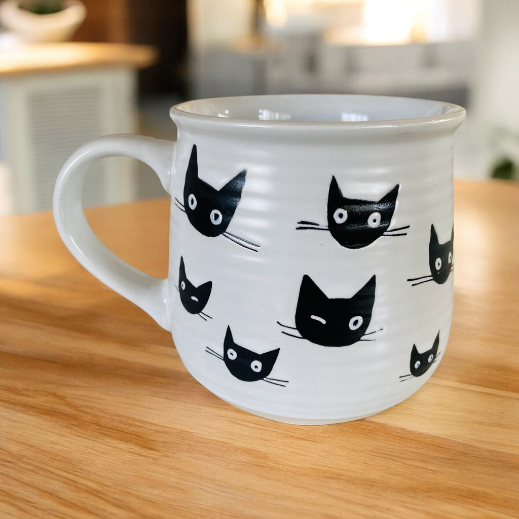 Winking Black Cats Mug