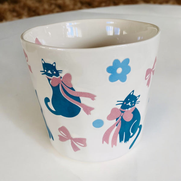 Pink Bows & Blue Cats 16oz Coffee Mug