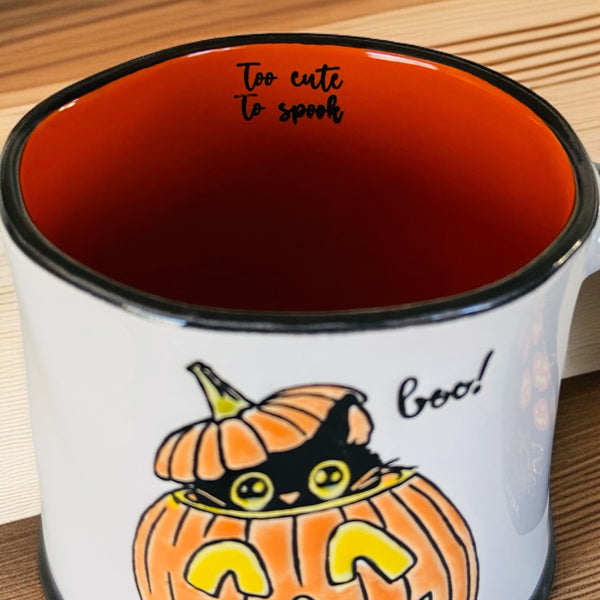 Boo Cat & Pumpkin Coffee Mug
