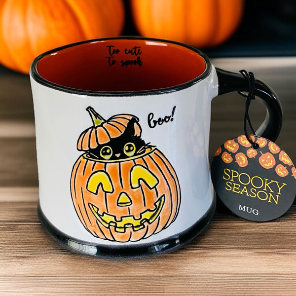 Boo Cat & Pumpkin Coffee Mug