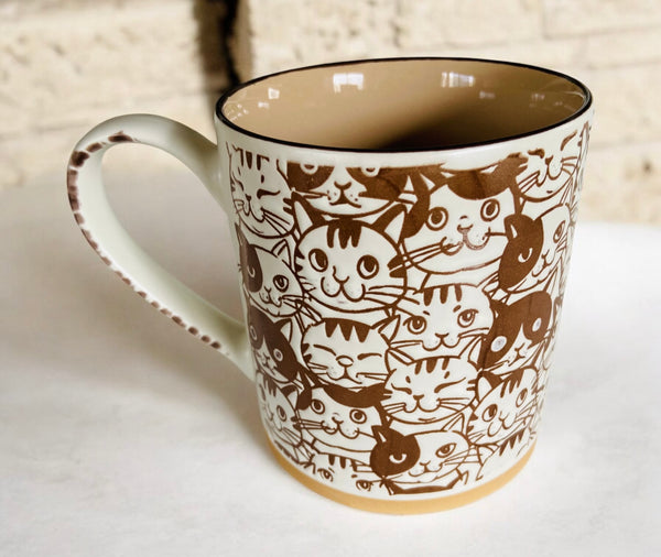 Brown Clowder of Cats Coffee Mug