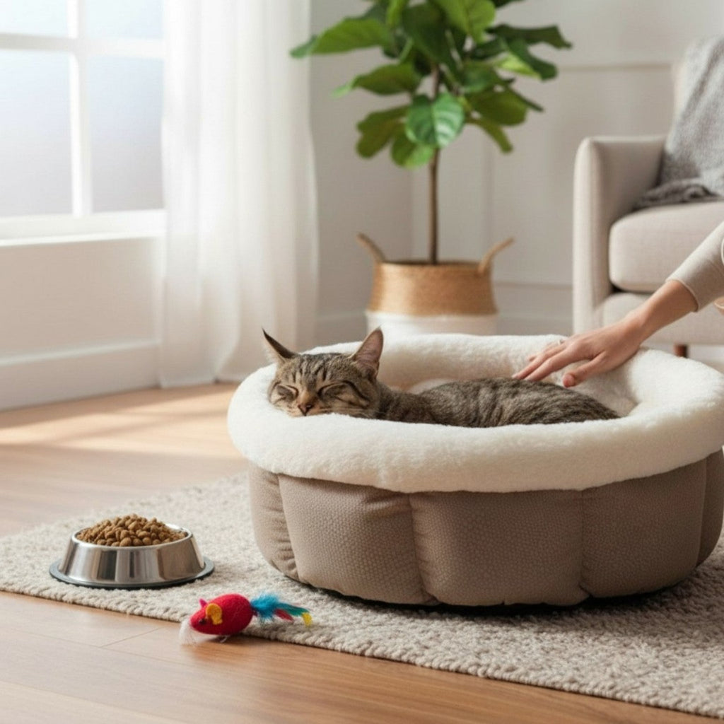 Soft and Cozy Cat Cuddle Cup Bed