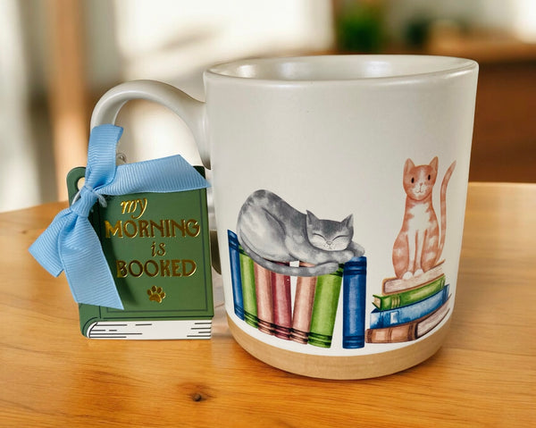 Cats Coffee & Books Mug