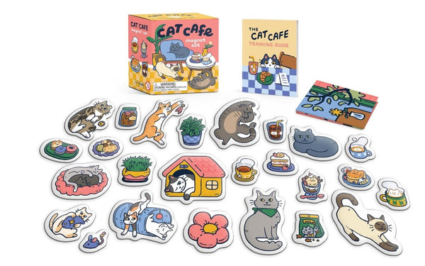 Cat Cafe Magnet Set