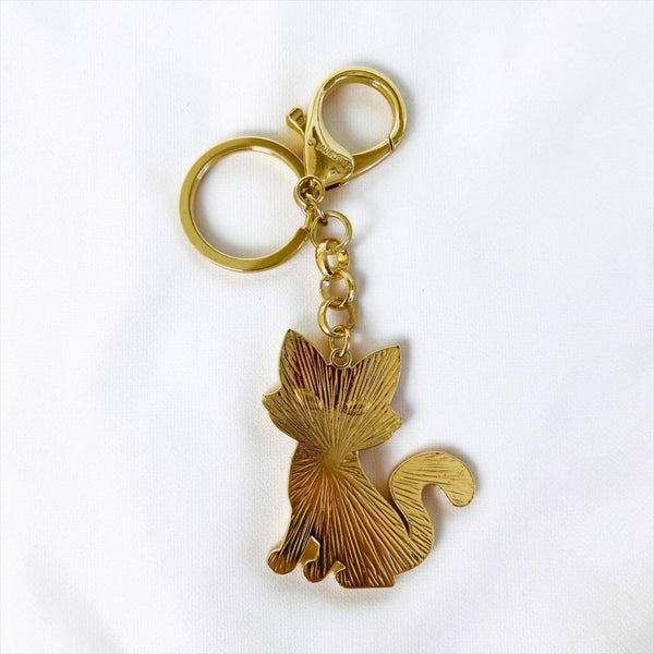 Retro Style Black Cat Keychain