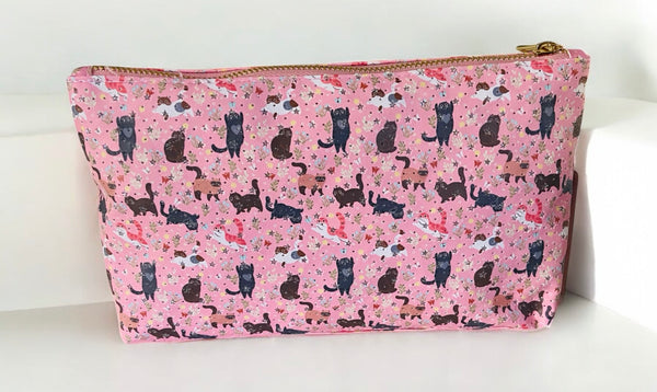 Frolicking Cats Makeup Travel Bag