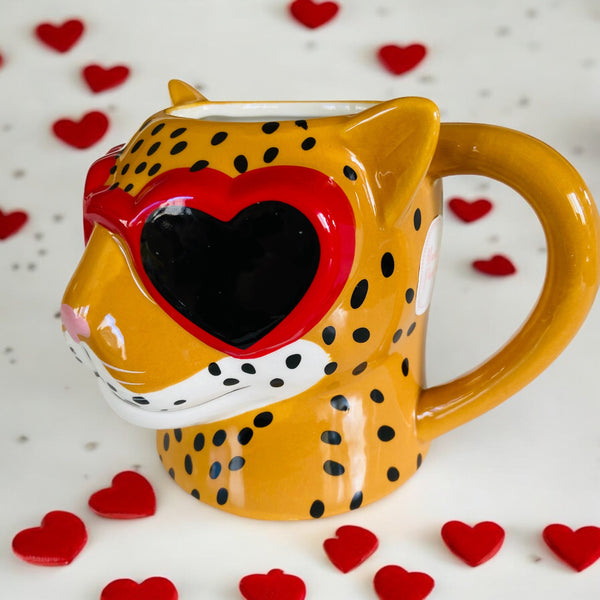 The Love Cheetah Cat 18oz Coffee Mug