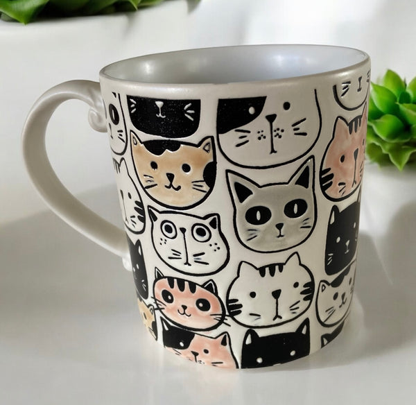 Colorful Clowder of Cats Coffee Mug