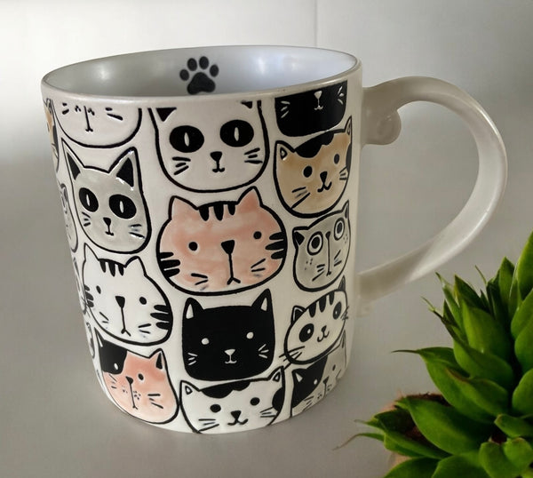 Colorful Clowder of Cats Coffee Mug