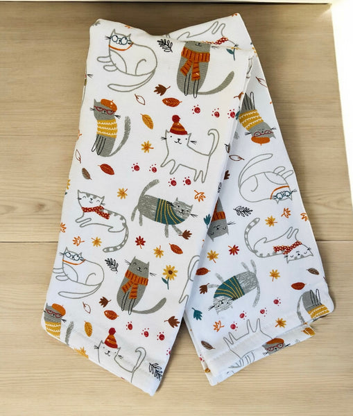 Sweet Autumn Cats Kitchen Towel Set