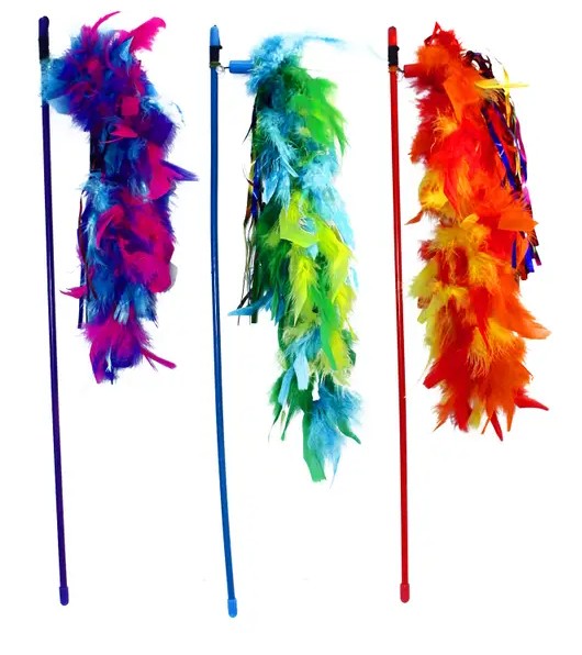 Colorful Feather Cat Dangler