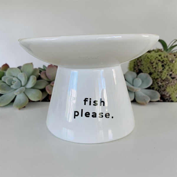 Whisker Friendly "Fish Please" Cat Food Dish