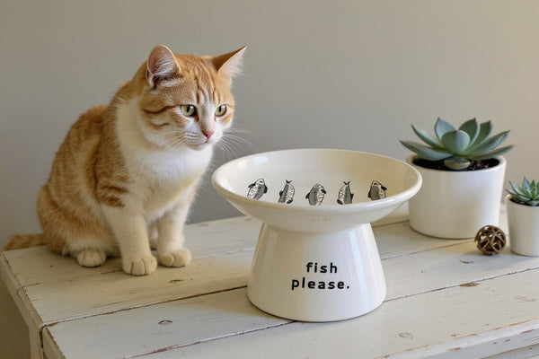 Whisker Friendly "Fish Please" Cat Food Dish