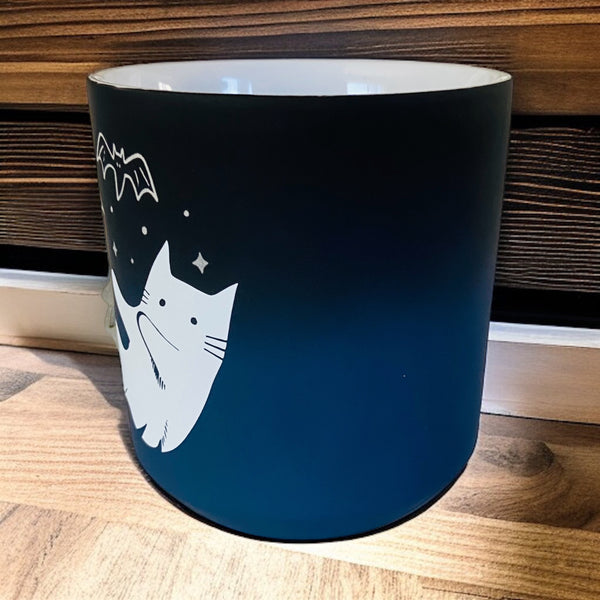 Ethereal Ghost Cat Coffee Mug