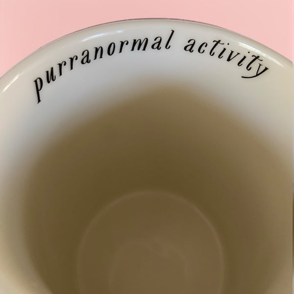 Playful Purple Ghost Cat Mug