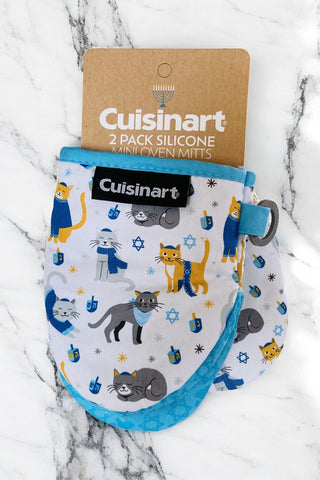 Hanukkah Cats Mini Oven Mitts