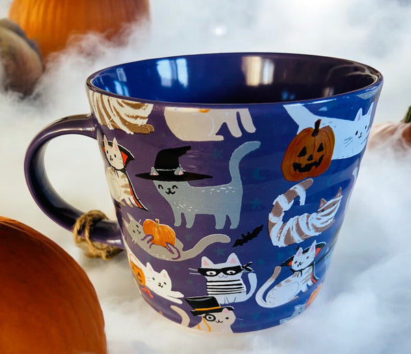 Purple Halloween Costume Cats Coffee Mug