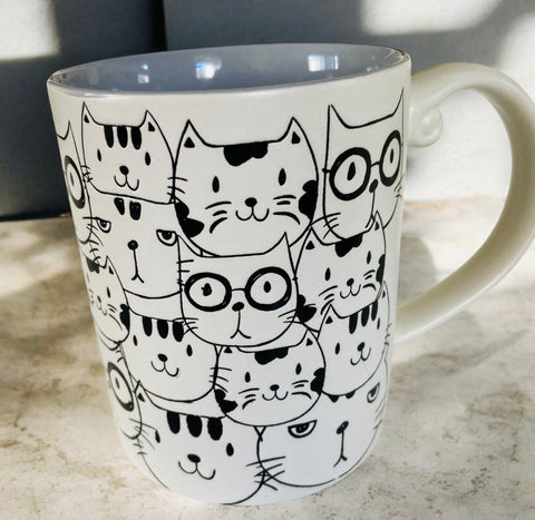 Grey Multitude of Cats Coffee Mug