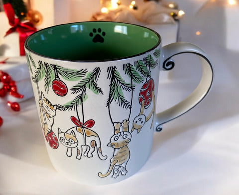 Crazy Christmas Lights Cats 21oz Mug