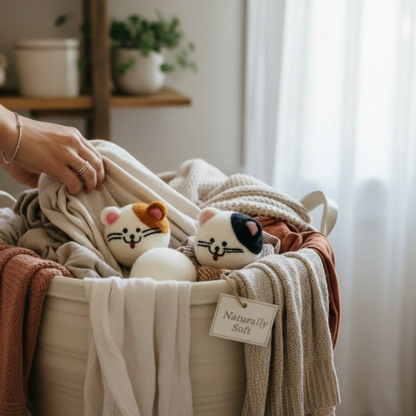 100% Wool Cat Laundry Dryer Balls