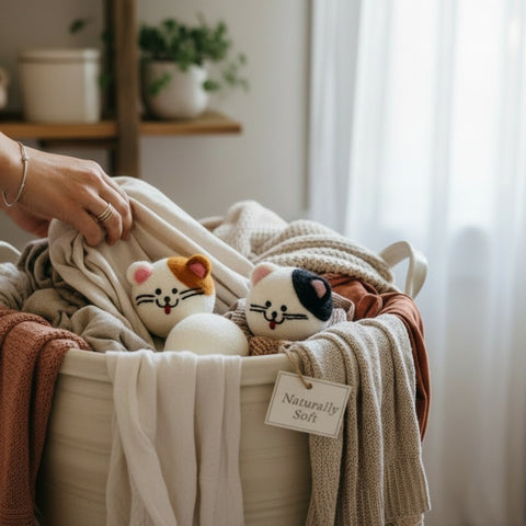 100% Wool Cat Laundry Dryer Balls