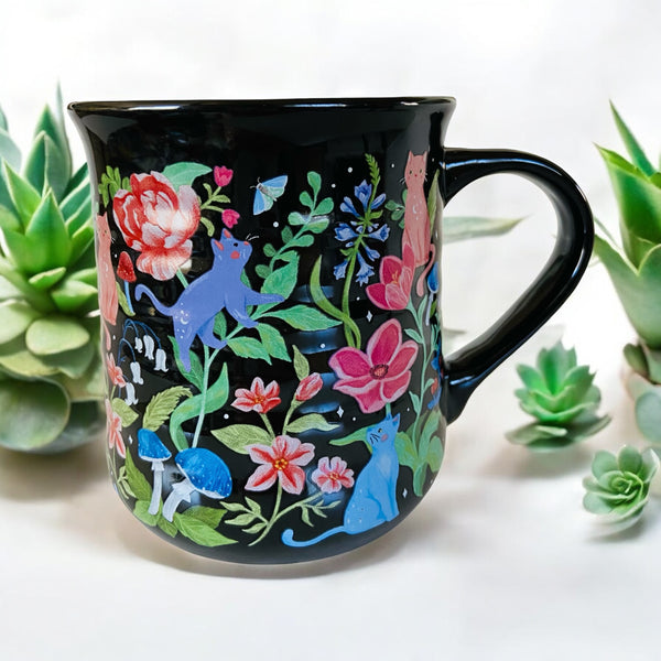Enchanted Forest Cats Coffee Mug