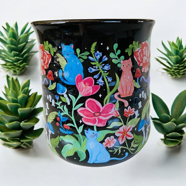 Enchanted Forest Cats Coffee Mug