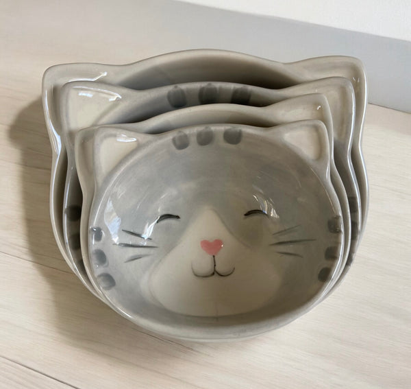 Gray Tabby Cats Measuring Cups