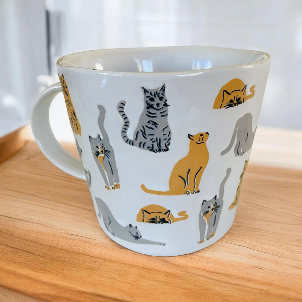 Grey & Orange Tabby Multi Cat Mug