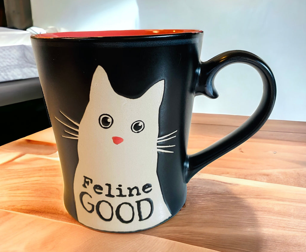 Black and White Feline Fine Cat Mug