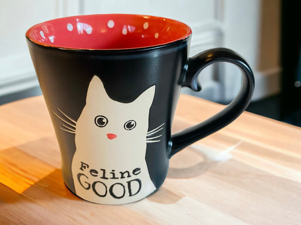 Black and White Feline Fine Cat Mug