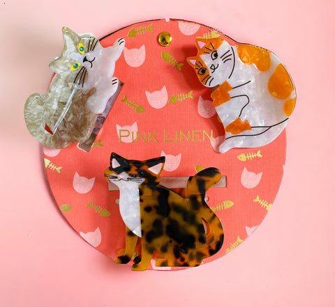 Meow Cat Hair Clips-Set of 3