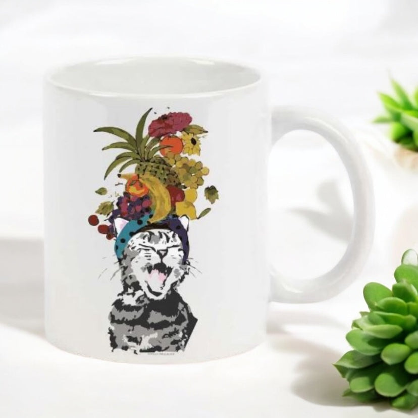 Carmen Miranda Cat 11oz Coffee Mug