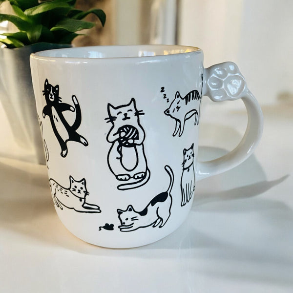 Playful Black & White Cats Coffee Mug