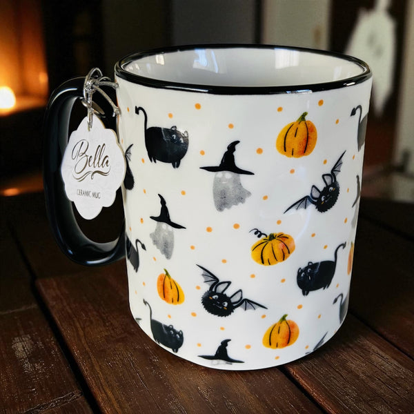 Black Cats, Bats & Ghosts Coffee Mug