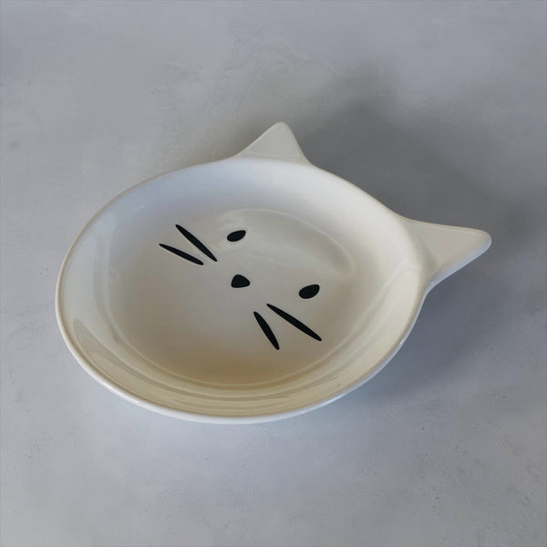 White Cat & Whiskers Dish