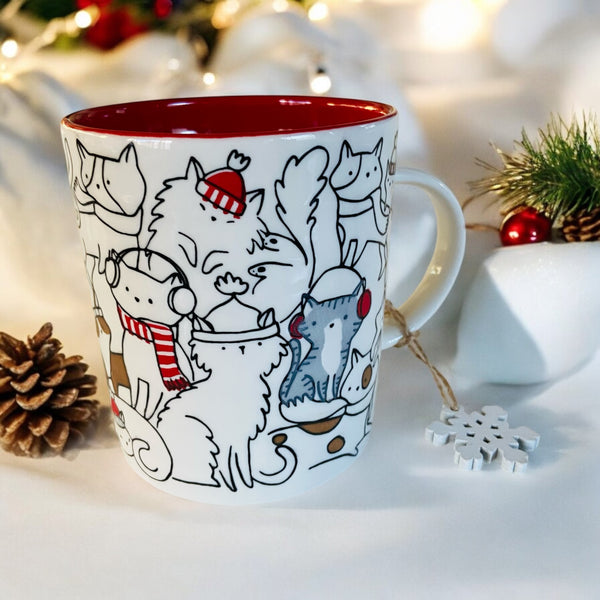 Festive Winter Cats 18oz Mug