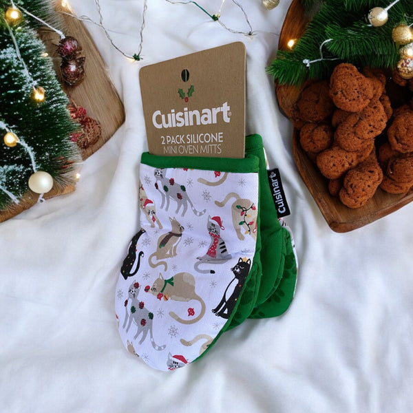 Christmas Cats Oven Mitts