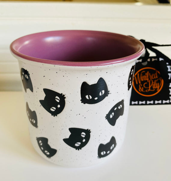 Multitude of Black Cat Faces 16oz Coffee Mug