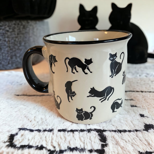 Multi Black Cats Everywhere 16oz Coffee Mug