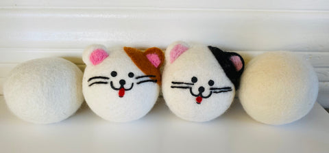 100% Wool Cat Laundry Dryer Balls