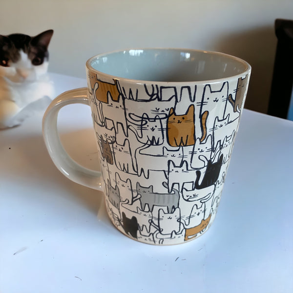 Multi Cat Clowder of Cats and Kittens 20oz Coffee Mug