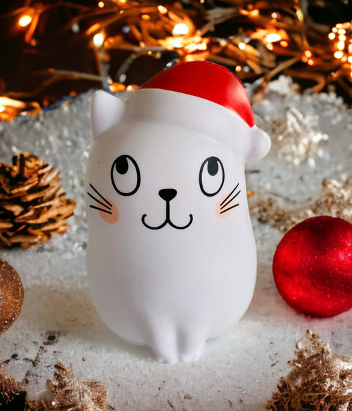Squishy Santa Cat De-Stress Ball