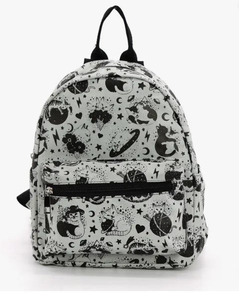 girls black cat mini backpack XMRSOY Cute for Girls,Adorable Cat Purse for Teens Women Features adjustable and moveable straps Waterproof Animal Print Cat Design
