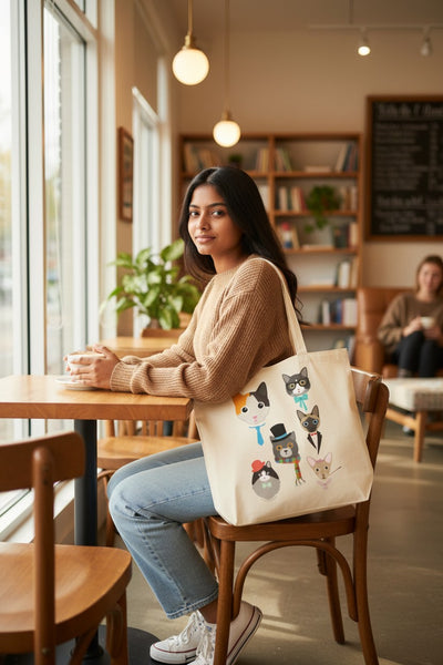 Hipster Cats Tote Bag